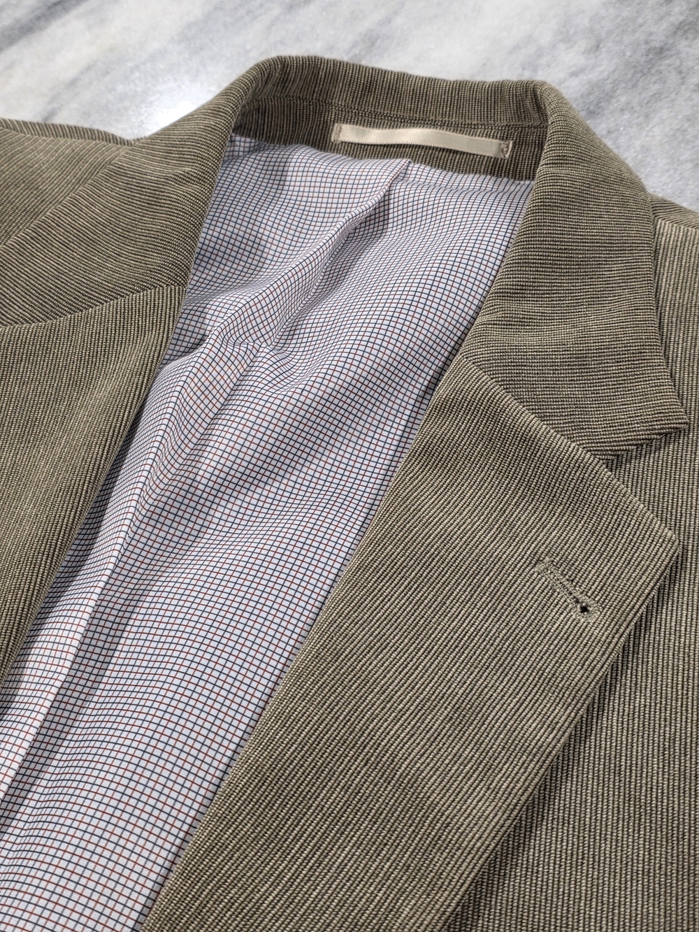 44L Men's C&A Canda European Corduroy Modern Blazer Brown 2 Button Sport Coat